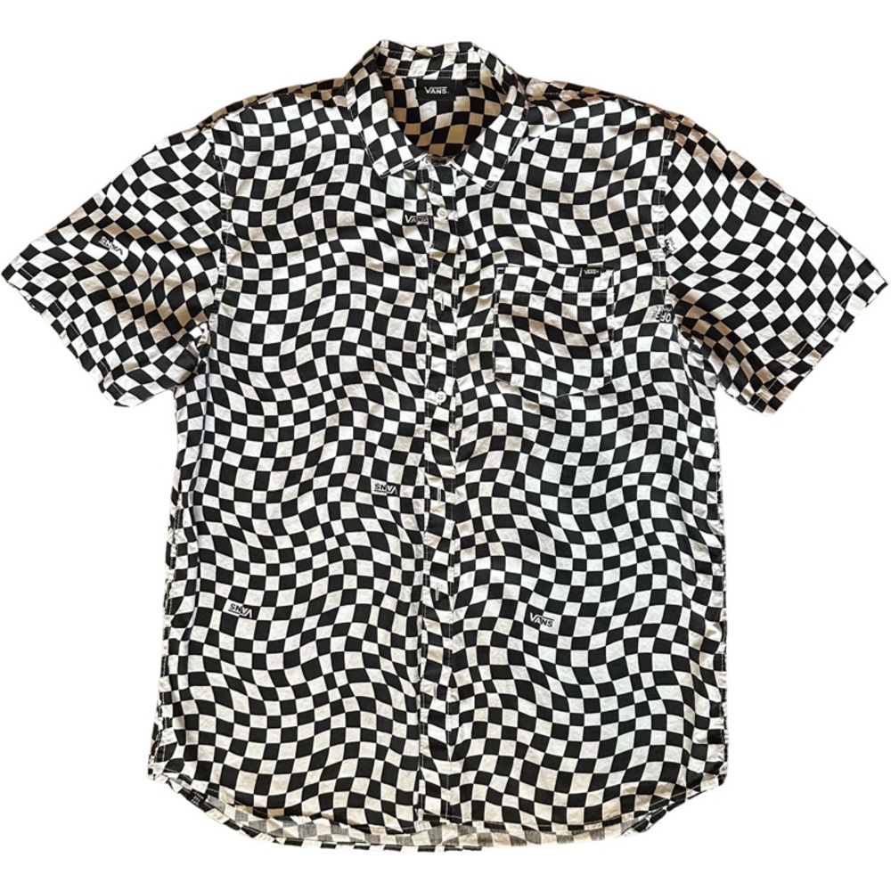 Vans Wavy Checkered Button-Up LARGE